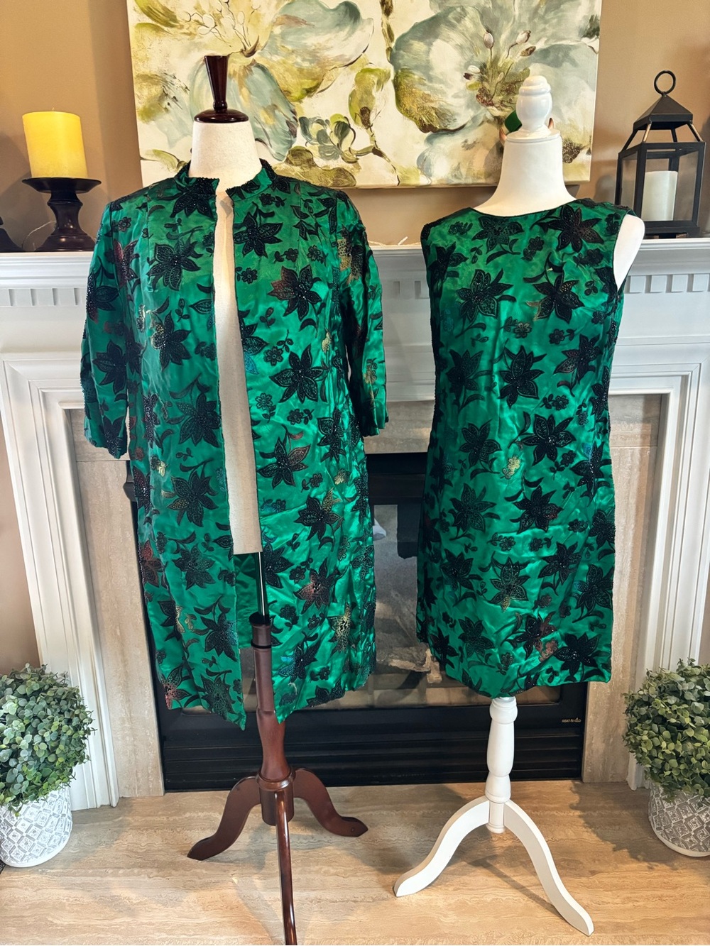 Vintage 60’s Rare Diane Imports Beaded Embellished Evening Dress & Jacket (12)